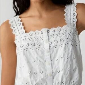 GAP & Doen White Eyelet Top